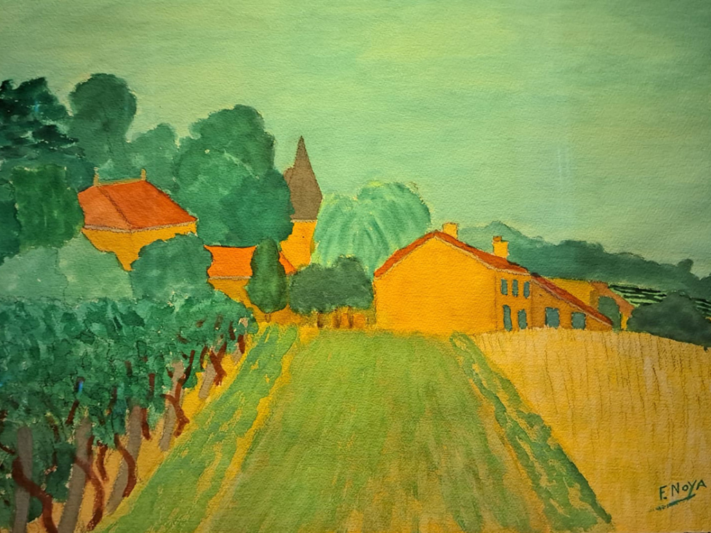 uitzicht op maison Blancotte bij Village Condom in de Lot et Garonne uitzicht op maison Blancotte bij Village Condom in de Lot et Garonne